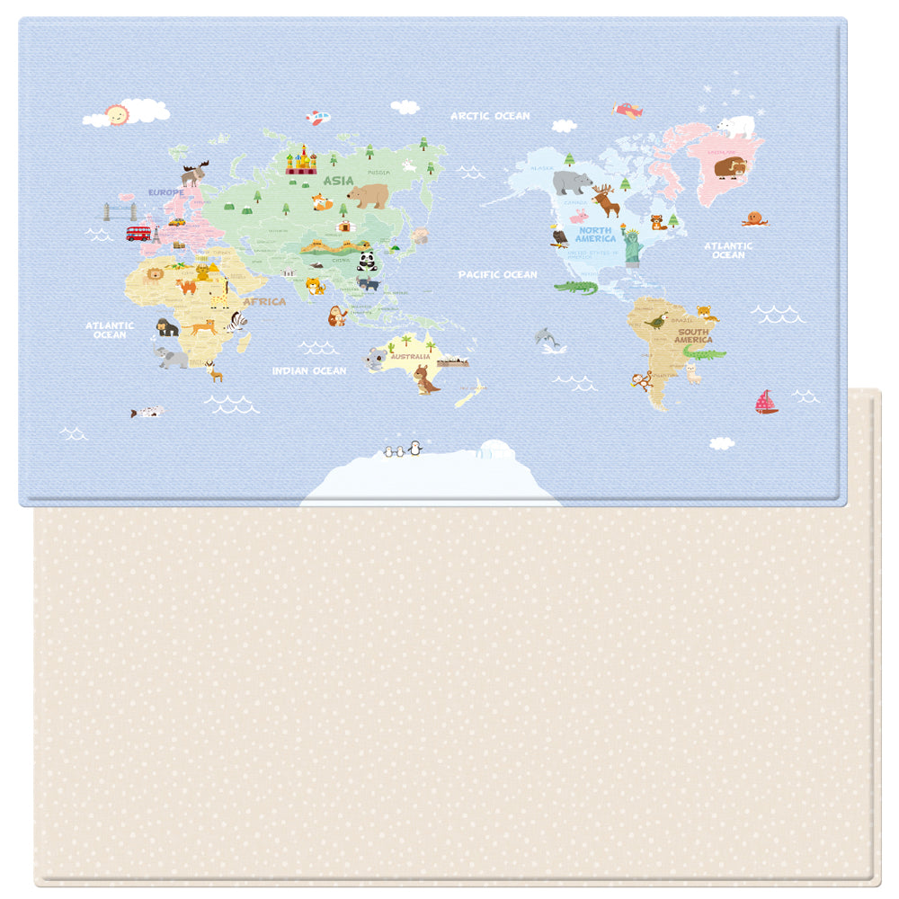 DWINGULER Playmat- Animal World & Speckle Beige