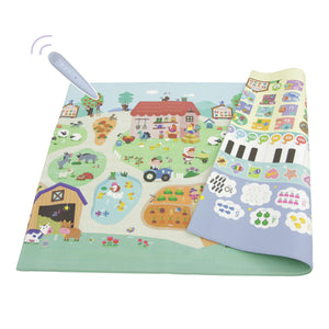 BABYCARE Sensory Playmat - FarmHouse Sound Playmat (Talking Pen included / 6 different languages  )