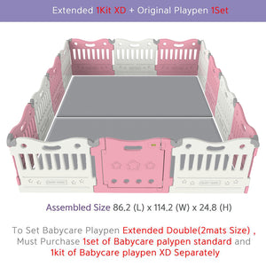 BABYCARE Playpen 25-Inch Gate Extension Kit-Pink