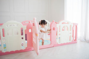 DWINGULER Castle Playpen- Baby Pink