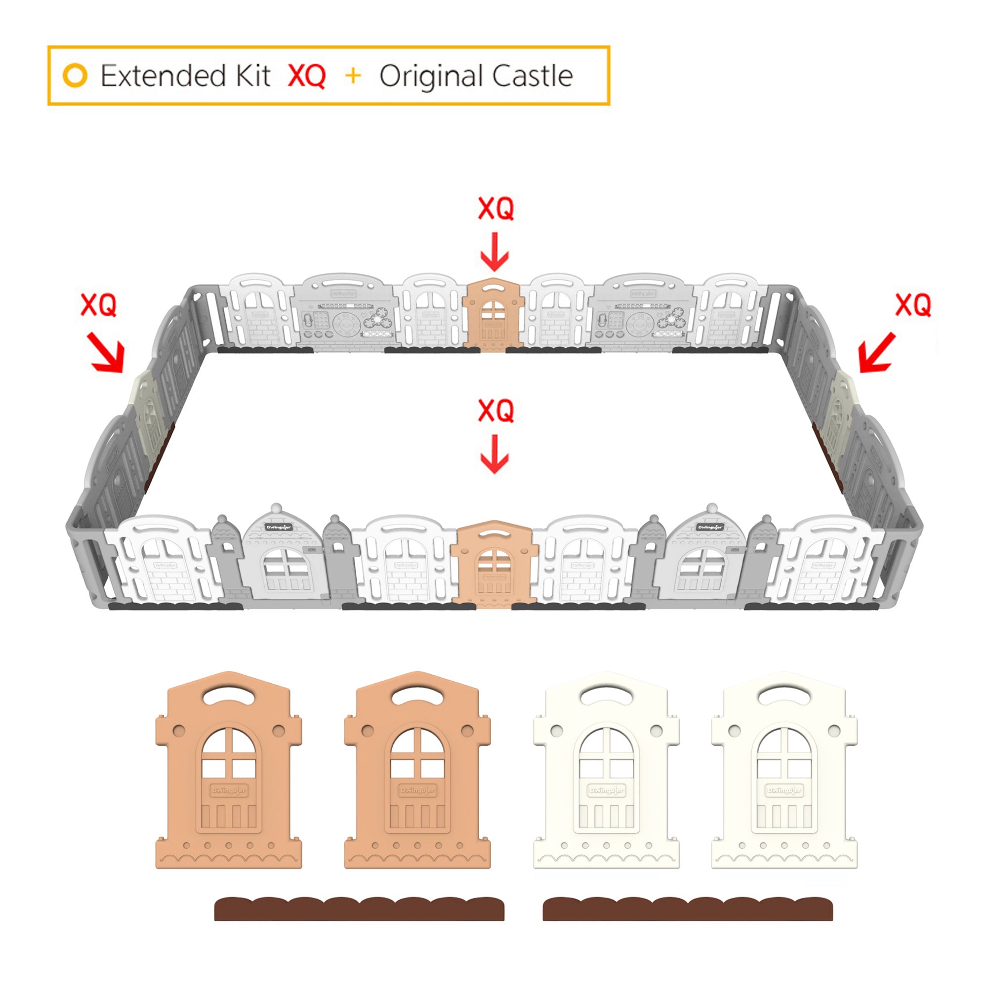 DWINGULER Castle Extension Kit XQ x4- Caramel