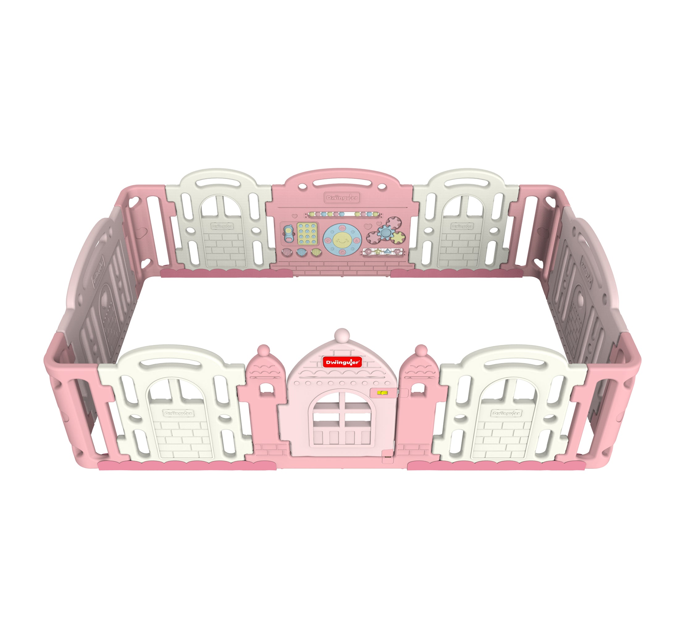 DWINGULER Castle Playpen- Baby Pink